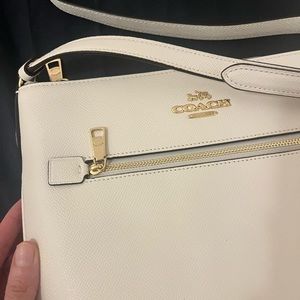 Coach white leather bag Rowan file bag